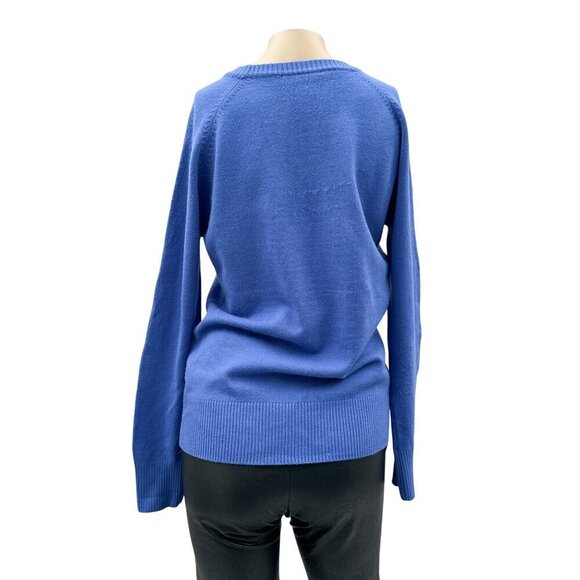 French Connection Sweater Babysoft Raglan Sleeve Pullover Crew Neck Blue Large - Picture 2 of 9
